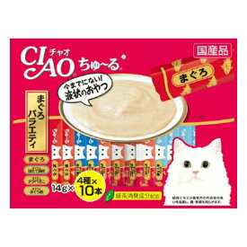 【送料込・まとめ買い×3個セット】いなば チャオちゅ~る まぐろ バラエティ 4種×10本入