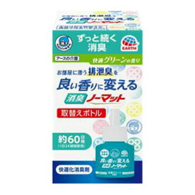 【令和・早い者勝ちセール】アース製薬 ヘルパータスケ 良い香りに変える 消臭 ノーマット 取替ボトル 快適グリーンの香り 45ml