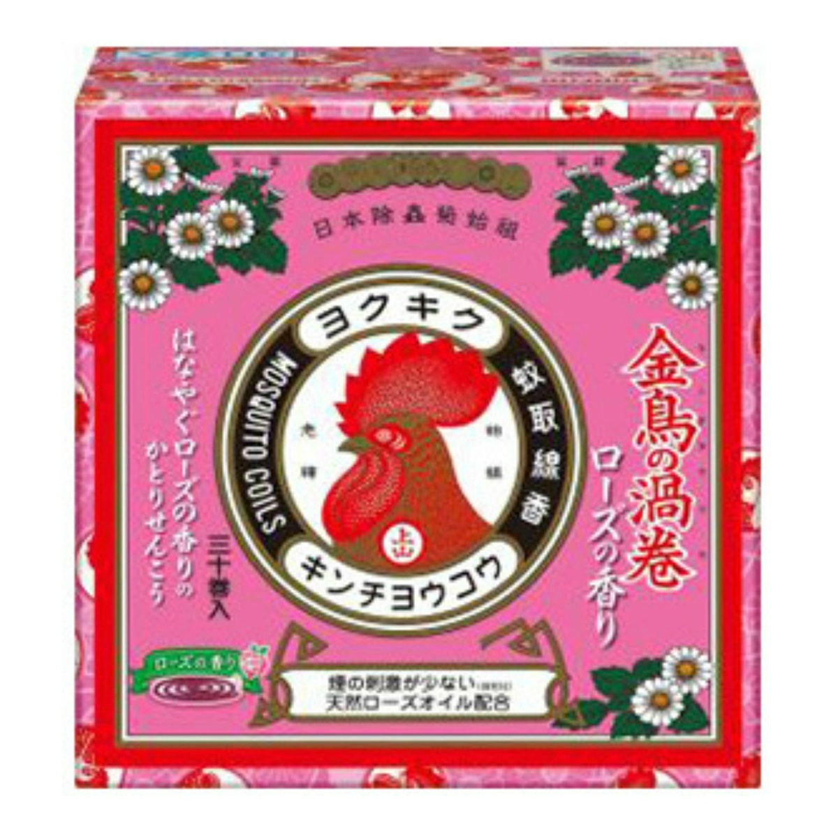 大日本除虫菊 金鳥 金鳥の渦巻 ローズの香り 30巻 紙函