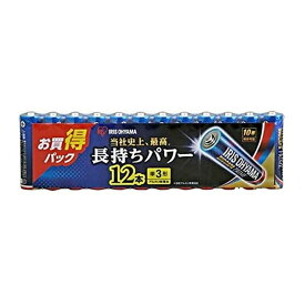 【送料込・まとめ買い×10個セット】アイリスオーヤマ アルカリ乾電池 BIGCAPA PRIME 単3形 12本パック LR6BP/12P