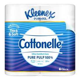 【まとめ買い×3点セット】日本製紙クレシア クリネックス コトネル 4ロール ダブル トイレットペーパー
