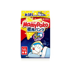 【夜の市★合算2千円超で送料無料対象】ユニ・チャーム マミーポコ 夜用パンツ ドラえもん Lサイズ 4枚入 お試しパック こども用紙おむつ