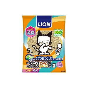 【送料込・まとめ買い×6個セット】ライオン商事 ニオイをとるおから砂 5L 猫砂