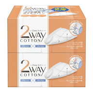 【1点限り！令和お試し価格】コットン・ラボ 2wayコットン 80枚×2個パック プレーン メッシュ