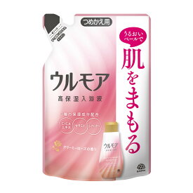 【令和・早い者勝ちセール】アース製薬 ウルモア 高保湿入浴液 クリーミーローズの香り つめかえ用 480ml