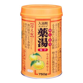 【送料込・まとめ買い×10個セット】オリヂナル 薬湯 入浴剤 柚子 750g