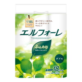 【夜の市★合算2千円超で送料無料対象】大王製紙 エルフォーレ トイレットティシュー 18ロール ダブル トイレットペーパー