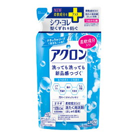 【送料込・まとめ買い×6点セット】ライオン アクロン ナチュラルソープの香り つめかえ用 380ml 洗たく用洗剤 おしゃれ着用