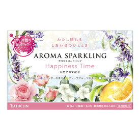 【送料込・まとめ買い×12個セット】バスクリン アロマスパークリング Happiness Time ハピネスタイム 30g×12包 入浴剤