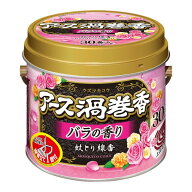 【夜の市★合算2千円超で送料無料対象】アース製薬 アース渦巻香 バラの香り 30巻缶入 かとりせんこう