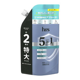 P&G h&s エイチアンドエス 5in1 マイルドモイスチャー シャンプー つめかえ 特大サイズ 560g