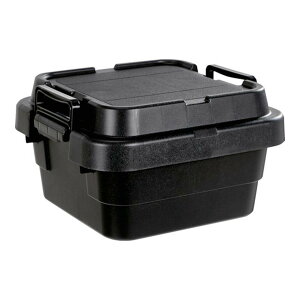 【送料込・まとめ買い×4個セット】トラスコ中山 TRUSCO トランクカーゴ フラット天板仕様 浅型 20L 黒 BLKCFL-30