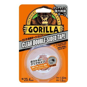 【送料込・まとめ買い×5個セット】呉工業 KURE ゴリラ 両面テープ クリア 25.4mm×1.52m×厚さ1.0mm 強力両面テープ