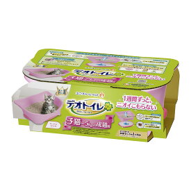 ユニ・チャーム ペット デオトイレ 子猫-5kgの成猫用 本体セット ツートンピンク 猫用システムトイレ