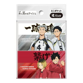 【まとめ買い×3点セット】ダイレイ ハイキュー!! ミニポケットティシュ 4パック ※柄は選べません ポケットティッシュ