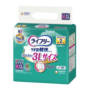 【送料込・まとめ買い×6個セット】ユニ・チャーム ライフリー うす型軽快パンツ 3L 13枚入 大人用 紙おむつ