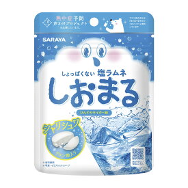 【送料込・まとめ買い×10個セット】サラヤ しおまる ひんやり サイダー味 30g 暑さ対策 塩ラムネ