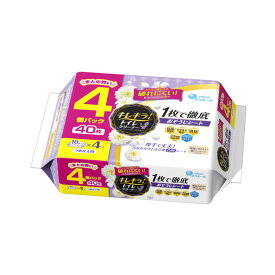 【お一人1点限り！令和セット】大王製紙 エリエール キレキラ! トイレクリーナー 1枚で徹底おそうじシート クリーンフローラル つめかえ用 40枚入