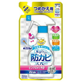 アース らくハピ 水まわりの防カビスプレー 無香性 つめかえ 350ml (4901080654717)