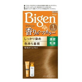 ホーユー　ビゲン　香りのヘアカラー　乳液　1　かなり明るいライトブラウン ( 4987205052354 )