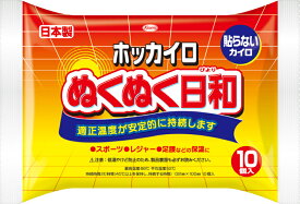 【送料込・まとめ買い×9点セット】興和　ホッカイロ　ぬくぬく日和　貼らないレギュラー10個入り ( 4987067829200 )