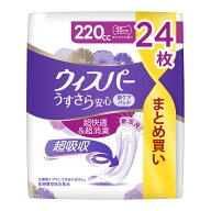 【送料込・まとめ買い×12個セット】P&G ウィスパー うすさら安心 220cc 24枚入 尿ケアパッド 超快適 超…