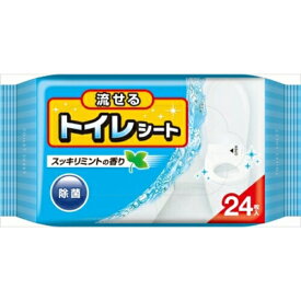 【コットンラボ】流せるトイレシート すっきりミントの香り 24枚入 ( トイレ　掃除 ) ( 4973202801095 )