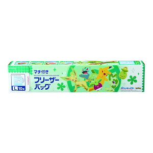 【送料込・まとめ買い×5個セット】クレハ マチ付き フリーザーバッグ L ポケモンパッケージ 10枚