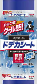 【送料込・まとめ買い×9点セット】大王製紙 エリエール フォーメン ドデカシート 男のための汗ふきシート スーパークール メントールタイプ シトラスの香り 徳用 30枚 ( 4902011734386 )