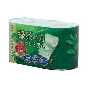 【送料込・まとめ買い×8点セット】丸富製紙 ペンギン 緑茶の力プレミアム 3枚重ね 20m×2ロール ( トイレットペーパー トリプル ) ( 4902727008269 )