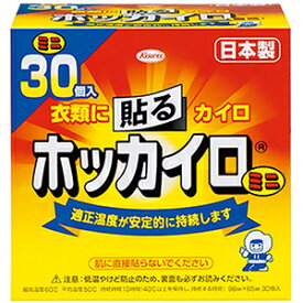 【送料無料・まとめ買い×3】興和　ホッカイロ　貼るタイプ　ミニ 30個 ×3点セット 衣類に貼るタイプの使い捨てカイロ　( 4987067827503 )