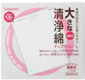 【送料無料・まとめ買い×3】和光堂 ナップクリン 大きな清浄綿ナップクリン Lサイズ*40包入 ×3点セット ( 4987244145062 )