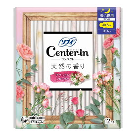 ユニ・チャーム センターイン コンパクト ナチュラルフローラルの香り 多い夜用 12コ入
