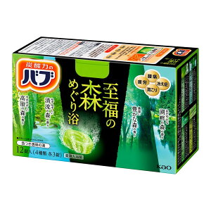 【送料無料・まとめ買い×10】花王 バブ 至福の森めぐり浴 12錠入