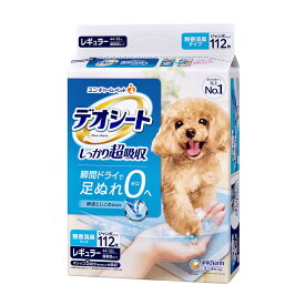ユニチャーム　デオシート　しっかり超吸収　無香消臭タイプ　レギュラー　112枚（ペット用品　犬） ( 4520699667989 )
