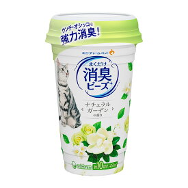 ユニ・チャームペット 猫トイレ まくだけ 香り広がる消臭ビーズ ガーデン 450ml ( 4520699694138 )