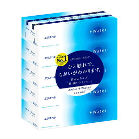 【決算還元・送料込・まとめ買い×10】 エリエール +Water 180組(360枚)×5箱パック×10点セット ( 保湿ティッシュ ) ( 4902011711400 )※無くなり次第終了
