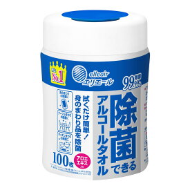 【送料込】大王製紙　エリエール 除菌できるアルコールタオル 100枚入　本体 ( 除菌ウエットティッシュ ) ×12点セット　★まとめ買いでお得！ケース販売 ( 4902011731118 )