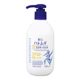 【1点限り！令和お試し価格】熊野油脂 麗白 ハトムギ UV ミルキージェル SPF50+ PA++++ ポンプタイプ 250ml 日焼け止め
