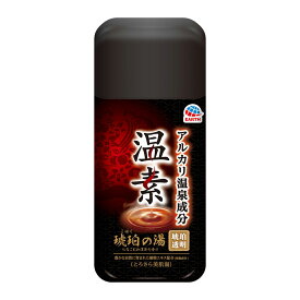 【姫流12周年感謝】 【アース製薬】温素　琥珀の湯　600g 本体 ( オンソ　ボトル入り入浴剤　お風呂 ) ( 4901080555212 )