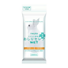 【送料込・まとめ買い×3】ネピア トイレに流せる おしりセレブ WETウエット 薬用 おでかけ用 12枚 トイレに流せるおしりの洗浄シート(トイレットペーパー ウエットタイプ)×3点セット（4901121831176）