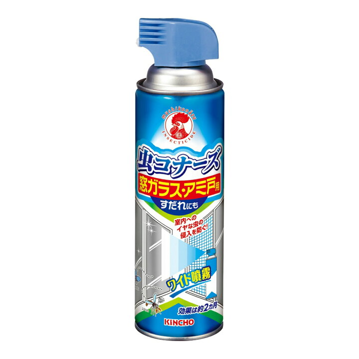楽天市場 送料込 まとめ買い 4個セット 大日本除虫菊 Kincho 虫コナーズ 窓ガラス 網戸用 虫除けスプレー 450ml 2ヶ月間効果持続 姫路流通センター