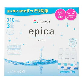 【送料込・まとめ買い×5個セット】メニコン エピカ 310mL×3本入 ソフトコンタクトレンズ用