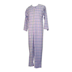 萬楽 マンラク 1型 ねまき 夏用 S ピンクチェック