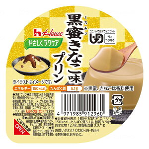 【送料込・まとめ買い×10個セット】ハウスギャバン やさしくラクケア 和風プリン 黒蜜きなこ味 63g