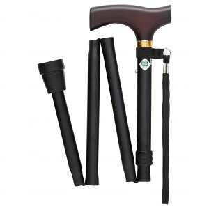 フジホーム ベーシック ステッキ 杖 折畳 ブラック M