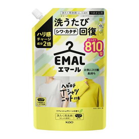 花王 エマール リフレッシュグリーンの香り つめかえ用 810g 洗たく用洗剤 おしゃれ着用
