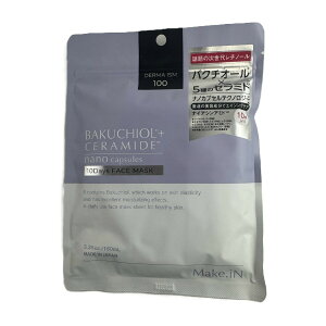 【送料込・まとめ買い×5個セット】EVLISS メイクイン ダーマイズム バクチオール + セラミド フェイスマスク 10枚入