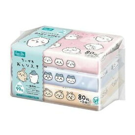 【送料込・まとめ買い×10個セット】レック ちいかわ おしりふき 80枚×3個入 ※柄は選べません