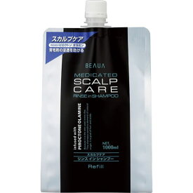 【熊野油脂】ビューア　薬用スカルプケアリンスインシャンプー　詰め替え用　1L　髪と地肌に優しいノンシリコン処方 ( ヘアケア　シャンプー　男性用　つめかえ ) ( 4513574015074 )